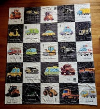 FREE Construction Assorted Vehicle Truck Machine Train 50 x 58 Throw Blanket New