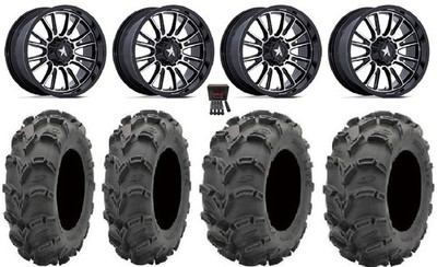 MSA ThunderLips 14'' Wheels Machined 28'' Mud Lite XL Tires Commander Maverick