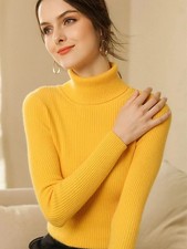 New Turtleneck Jumper Woman Knitted Blouses Fashion Ladies Sweaters Winter Therm