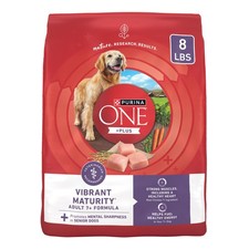 Purina ONE High Protein Dry Senior Dog Food Plus Vibrant 8 Pound (Pack of 1) 3.03 per pound