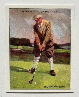 Wills Harry Vardon Golf Large Tobacco Card 1987 Reproduction CC23