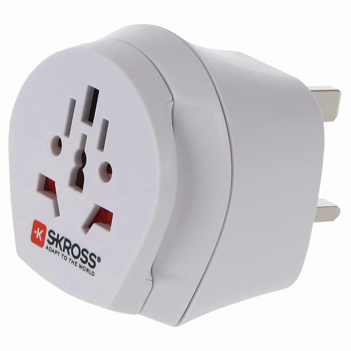 Adaptador de viaje universal angleterre skross 2 en 1 compact 13a