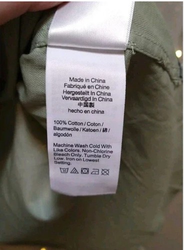 J. Crew Relaxed-Fit Herringbone Twill Cotton Shirt Green Button Front Size 10 - Picture 13 of 14