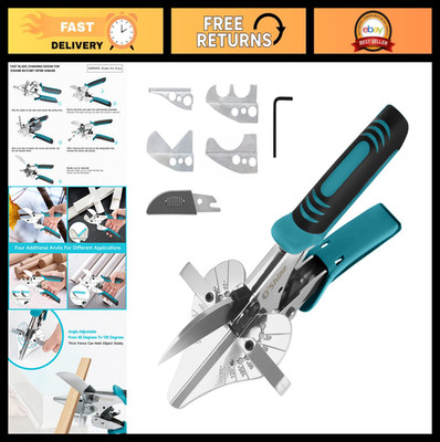 Multi-Angle Ratchet Miter Shears for Wood & PVC Trim Cutting Tool, 45-135°