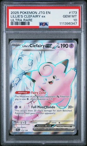 Lillie's Clefairy EX 173/159 PSA 10 Journey Together Pokemon Card Game