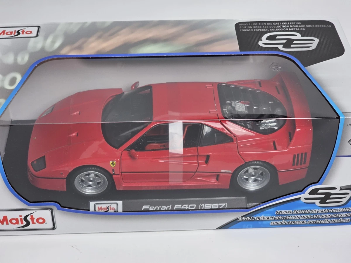 Maisto 1987 Ferrari F40 Red 1:18 Special Edition Diecast 46629 New in Box