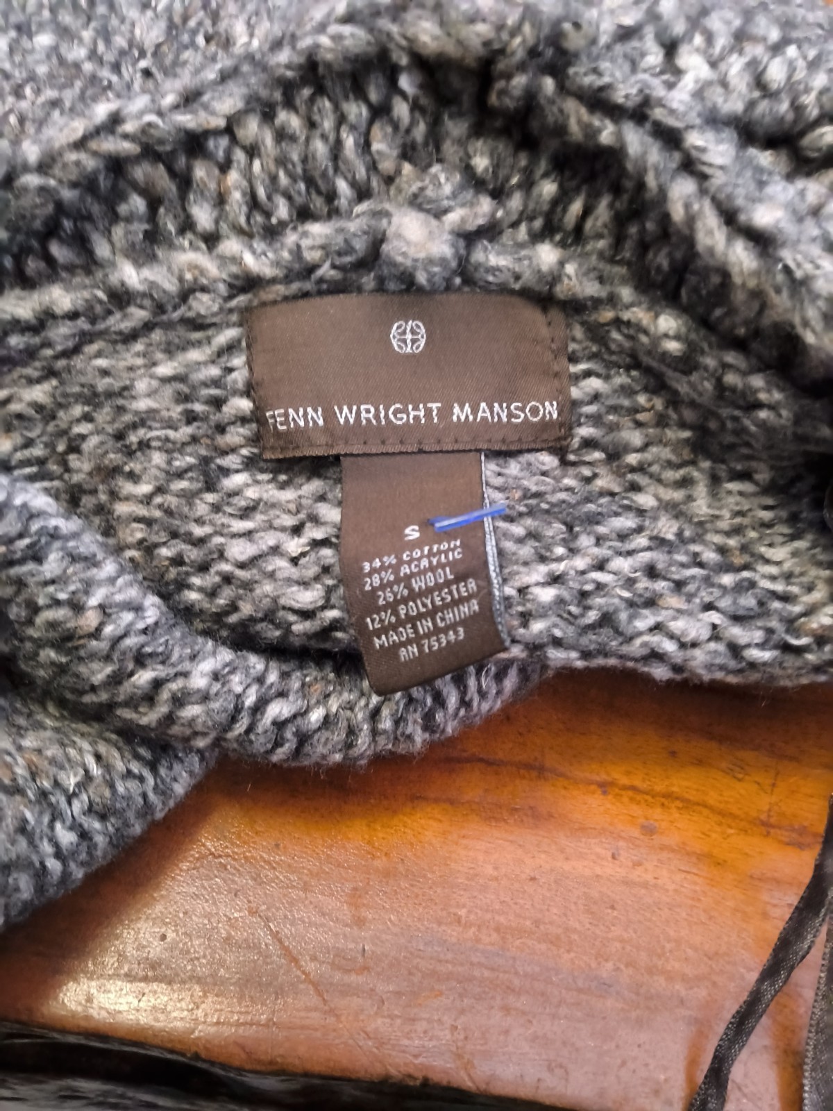 Fenn Wright Manson Wool Blend Open  Cable Knit Ve… - image 4