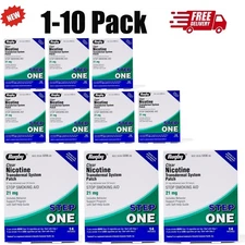 1/10 Pack Rugby Clear Nicotine 21mg Transdermal System Patch Step 1 06/2027 NEW