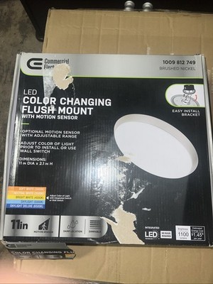 LED color Changing Flush Mount With Motion Sensor