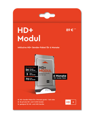 HD plus HD+ Modul inkl. 6 Monate HD+ Sender-Paket