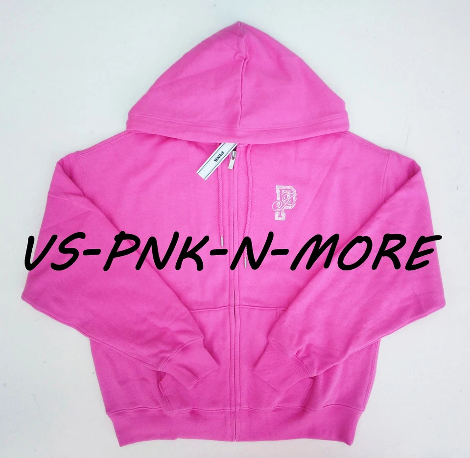 Victoria's Secret VS ROSA Brillante Estrás Sudadera con Capucha Desfile de Moda 2025 Trineo Reina Foto 4 de 4