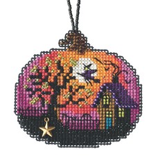Mill Hill Bewitching Pumpkin Halloween Beaded Ornament Cross Stitch Kit MH162024