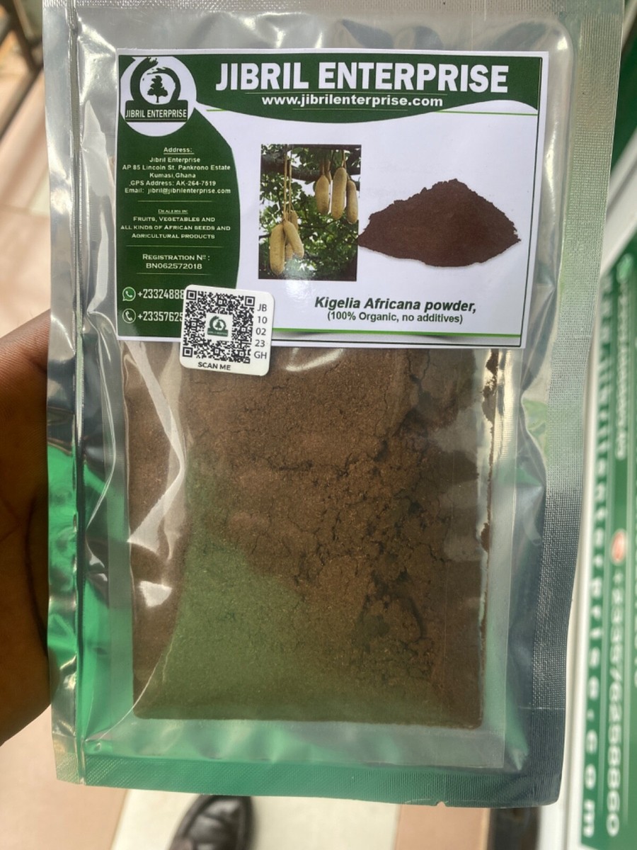 Poudre De Kigelia Africana 100% Naturelle - 100 G - Complément Alimentaire - Origine France