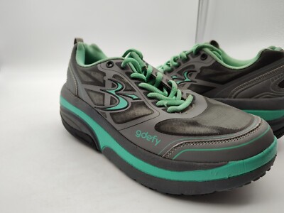 GDEFY-Gravity Defyer-TB9022FGU-M-Women's Size 8.5M-Athletic Shoes-Gray/Teal-NICE