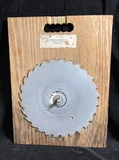 10" Carbide Saw Blade W/VINTAGE CUSTOM HOLDER CARRIER - UNKNOWN BRAND USED