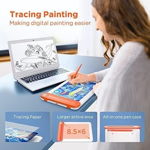 NEW, Bluetooth Drawing Tablet Digital Drawing Sketching 8” #TA11724-53 - Picture 2 of 4