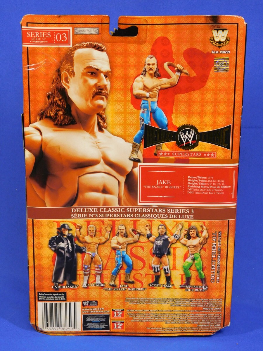 WWE DELUXE CLASSIC SUPERSTARS SERIES 3 JAKE THE SNAKE ROBERTS
