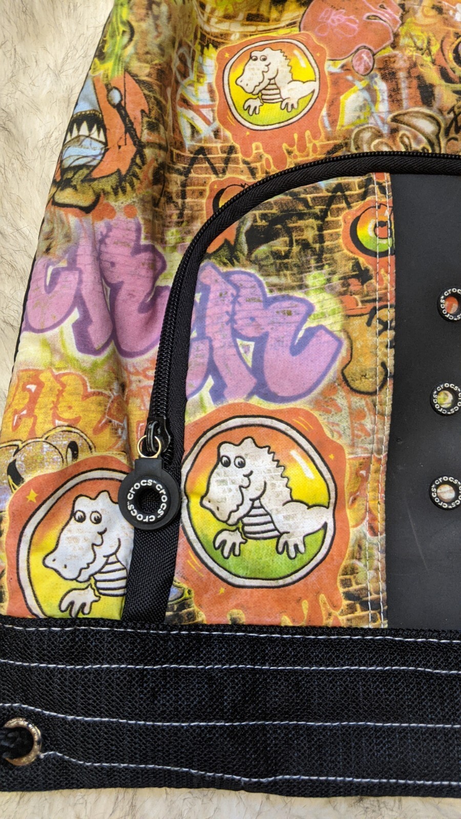 Crocs Sackpack Drawstring Backpack Bag Graffiti L… - image 3