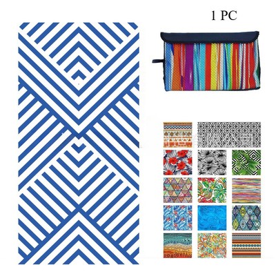 METEOR 140x70cm Extra Large Beach Towel, Sand Free, Quick Dry, With Carry Bag