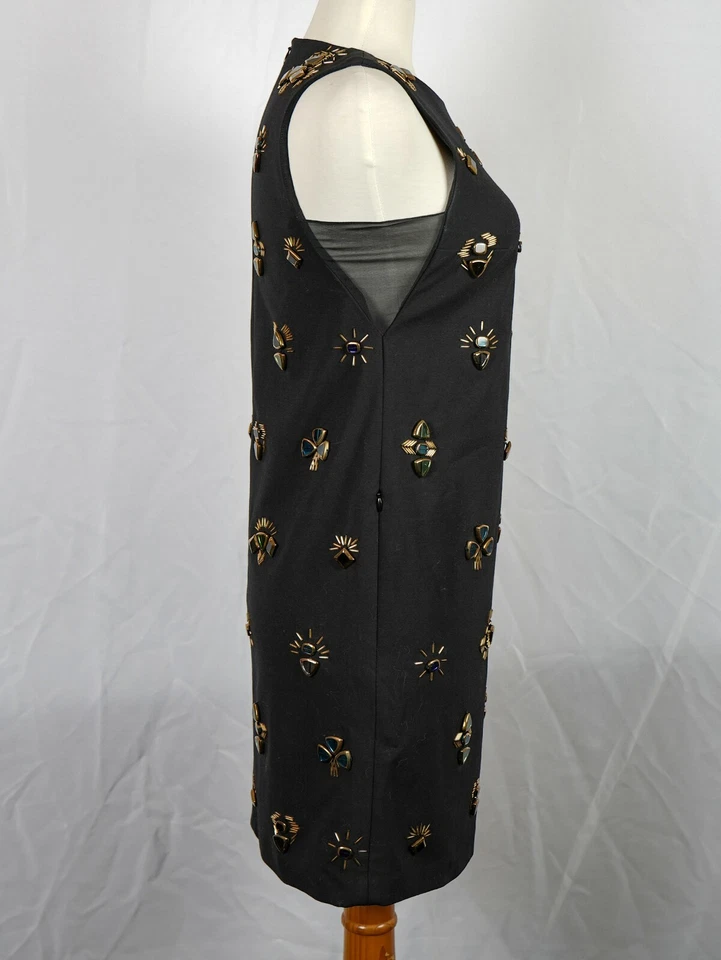 Diseñador 3.1 PHILLIP LIM Vestido recto con cuentas a mano todos los ojos en ti HERMOSO talla 4 Foto 2 de 4