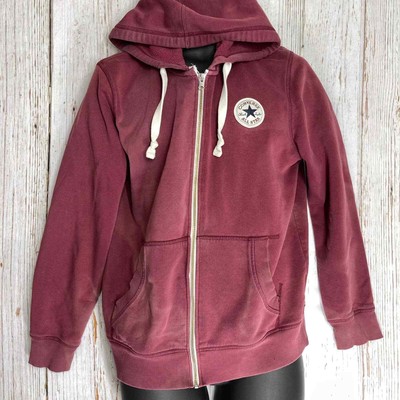 burgundy converse hoodie