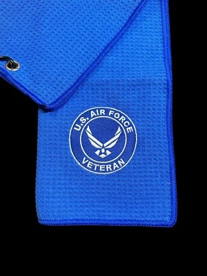 U S Air Force Veteran Golf Towel (6in X 22in) 24k Stitches
