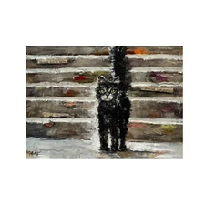 Limited Edition ACEO Art Print /20 Cat Cats Animals Pets Collage Mixed Media