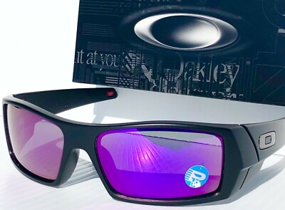 NEW* OAKLEY GASCAN Matte BLACK POLARIZED Galaxy Purple Violet