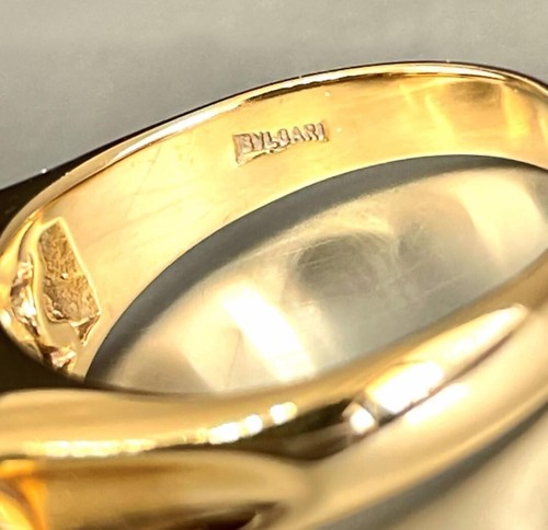 Bvlgari Chandra Tronchetto Ring in White Ceramic w/ Peridot & Tourmaline, US4.75 - Picture 5 of 7