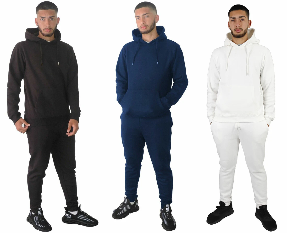 Mens Full Tracksuit Set Pullover Hoodie Hooded Sweatshirt Joggers Bottoms New