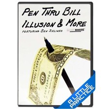PEN THRU BILL ILLUSION MORE DVD "DVD ONLY " BY MAGIC MAKERS TRICK BEN SALINAS