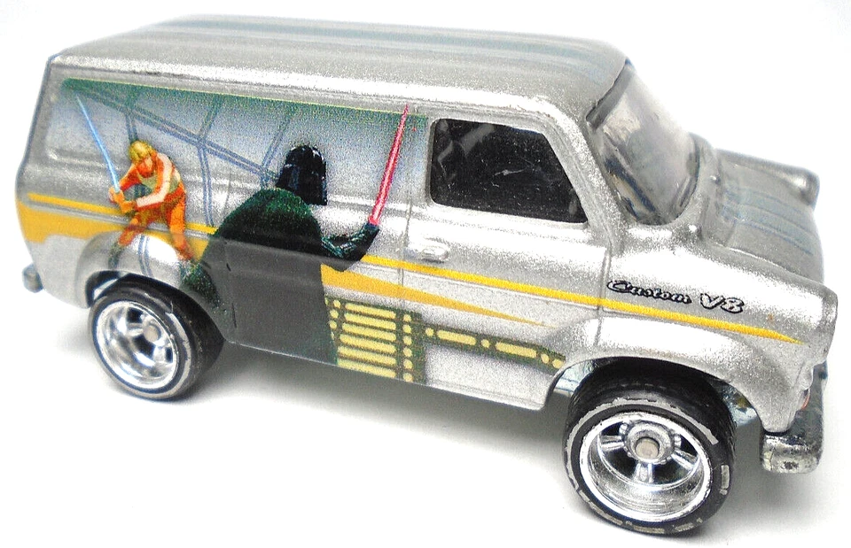 Ford Transit Custom V8 Supervan 2016 Hot Wheels Star Wars camioneta plateada de 2 1/2" Foto 2 de 4