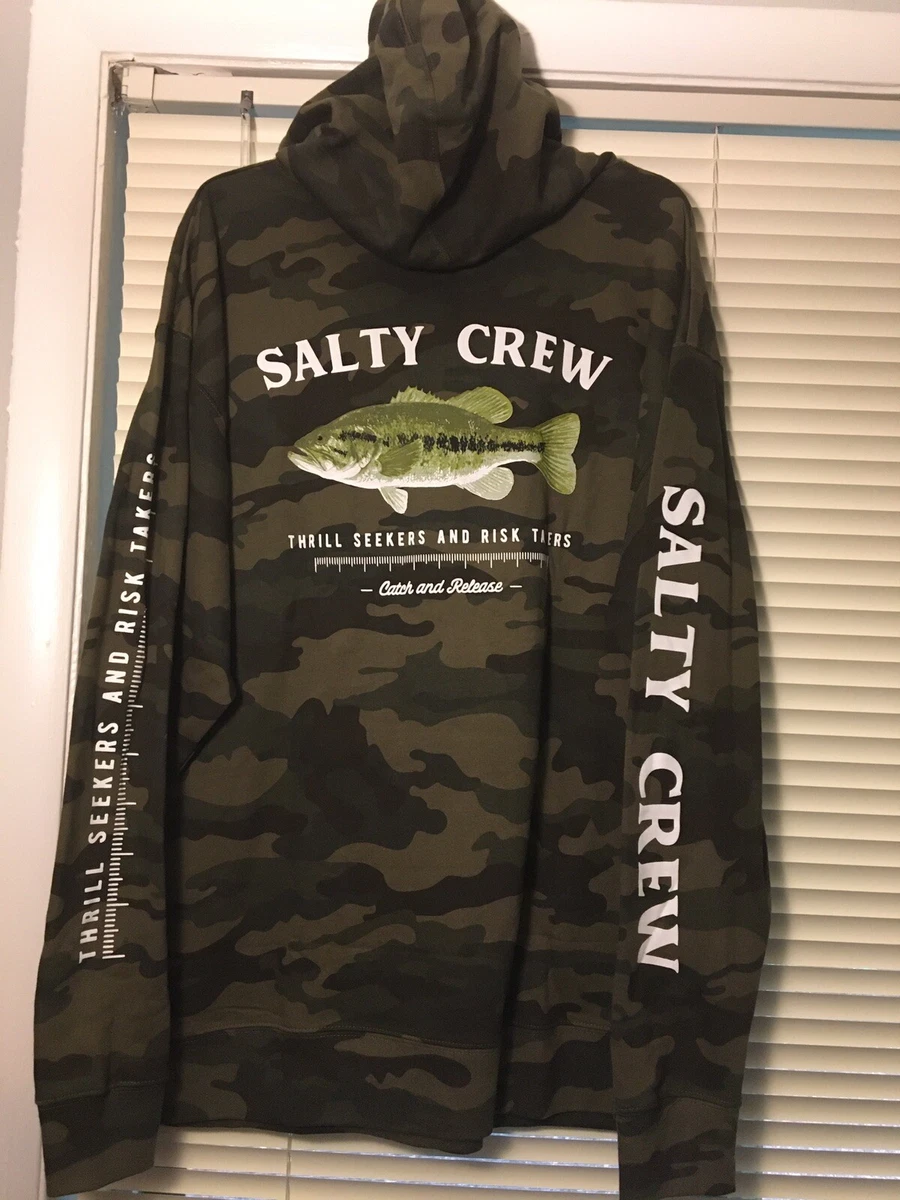 Salty Crew Camo Hoodie XL Thrill Seekers And Risk Takers eBay