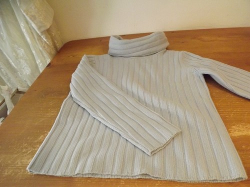SUÉTER LAUREN Ralph Lauren COWL CUELLO Pullover Suéter MEZCLA DE LANA Lg AZUL BEBÉ  - Imagen 2 de 13