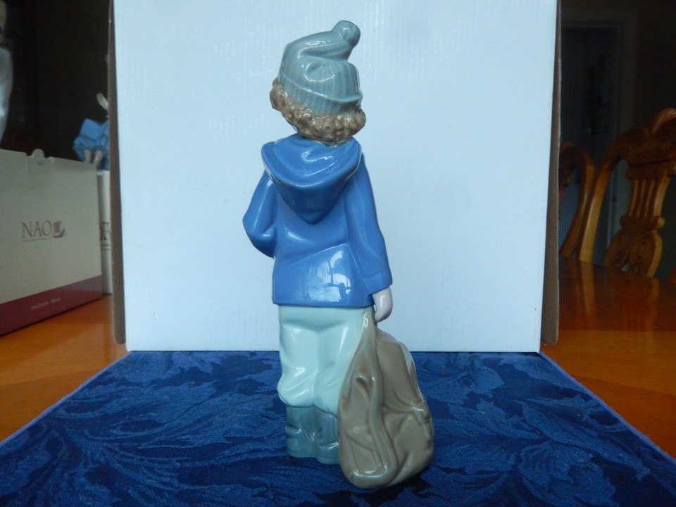 Lladro Nao Figurine No 1036 Travelling Boy with Rucksack Lladro Boy by