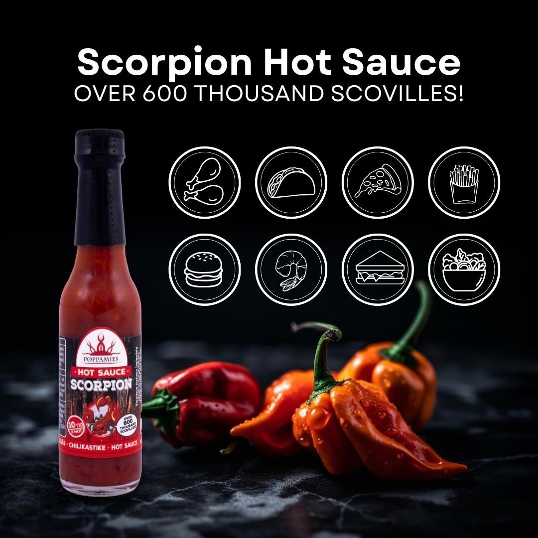 Hot Sauce Scorpion from Trinidad scorpion chili - 10+/10 Extra Hot - 150ml