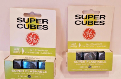 General Electric GE Super Cube 2 Packs of 3  Flash Bulbs New