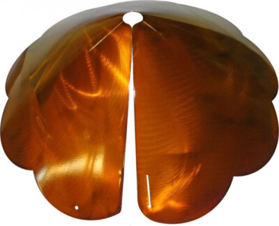 Erva Pole Mount Scalloped Edge Squirrel Baffle Copper Tint Finish SB8SEC