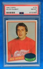 1980 TOPPS # 175 Gilles Gilbert PSA 8 NM-MT # 97101689  DETROIT RED WINGS !!!