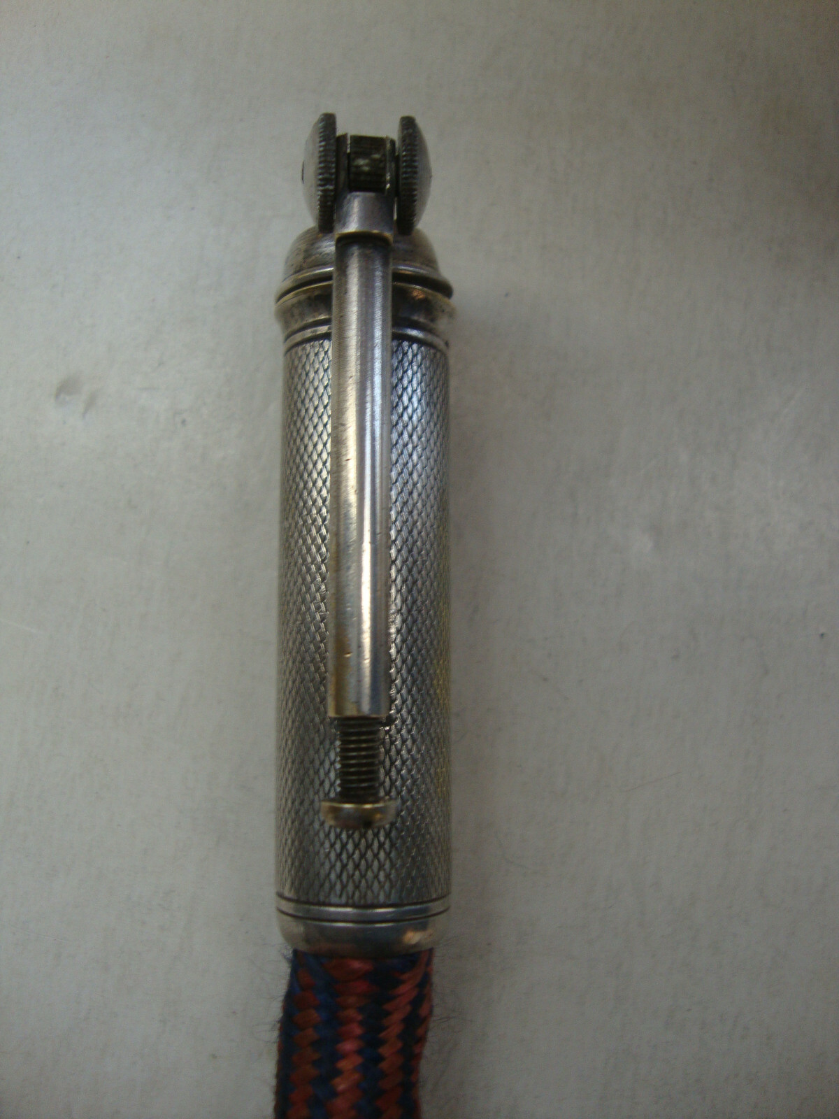 Vintage Art Deco Silver Plated FLAMIDOR Wick Trench Lighter MINT