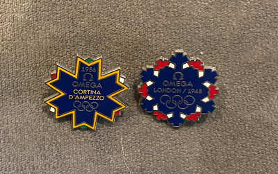 Omega Winter Olympic Games Pins Cortina and London
