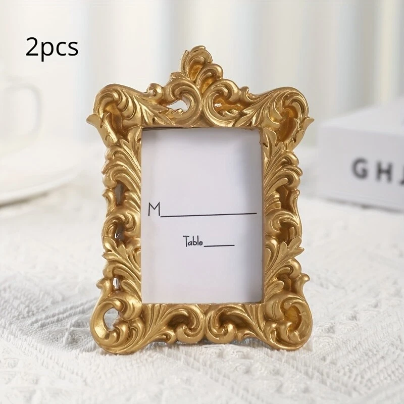 2 Stück Harz Mini Foto Bilderrahmen Desktop Display Wand Hängend Wohnkultur