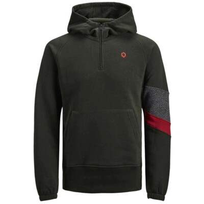 Jack & Jones Kapuzenpullover Jcoselect Sweat Hood Half Zip Herren