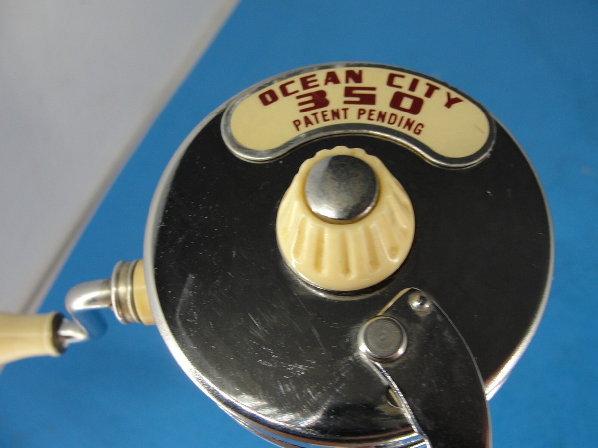 Moulinet De Pêche Vintage Ocean City 350 Spinalong - Fonctionnel Et Propre - États-Unis