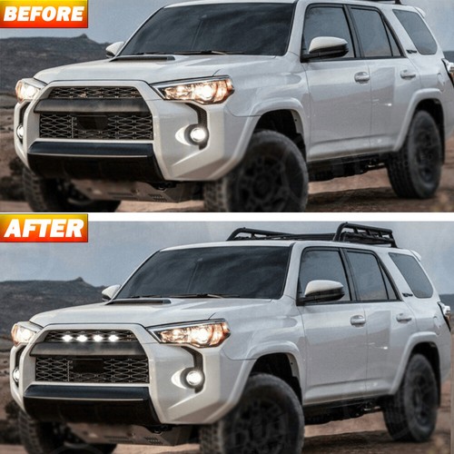 4x Raptor Style Grill LED White Lights Kit For 2014-2021 Toyota 4Runner TRD Pro - Picture 11 of 23