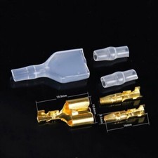 10/50sets 4.0mm Bullet Terminal Car Electrical Male Female Wire Crimp Connector