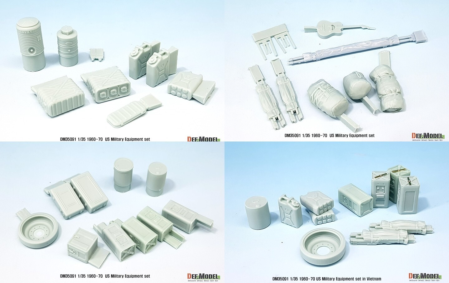DEF Model 1/35 U.S.military Equipment set -1960~70 in Vietnam Model Kit #DM35091