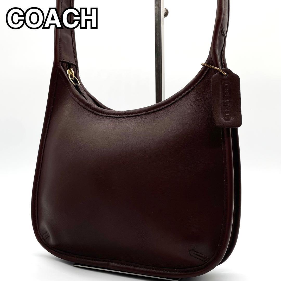 Old Coach Ergo 9020 Leather Mini One Shoulder Bag Handbag Dark 