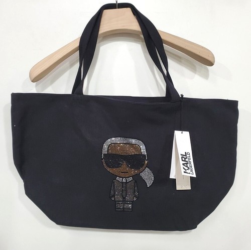 Karl Lagerfeld Ikonik Rhins Canvas Tote (216W3901 999)
