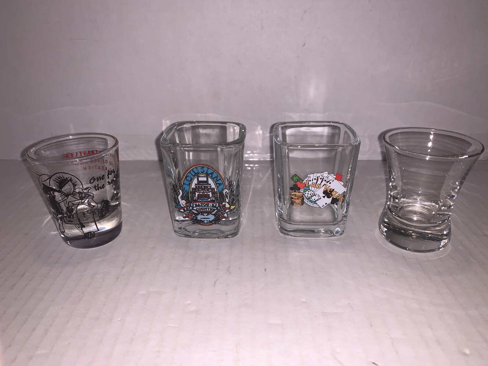 Lot Of 4 Shot Glasses eBay